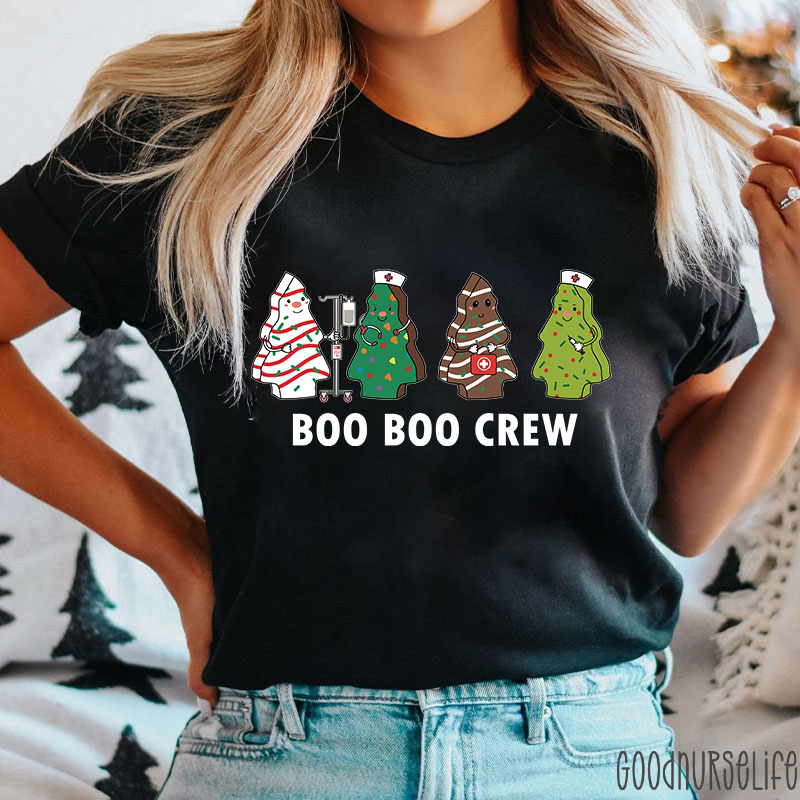 Christmas Tree Boo Boo Crew Nurse T-Shirt