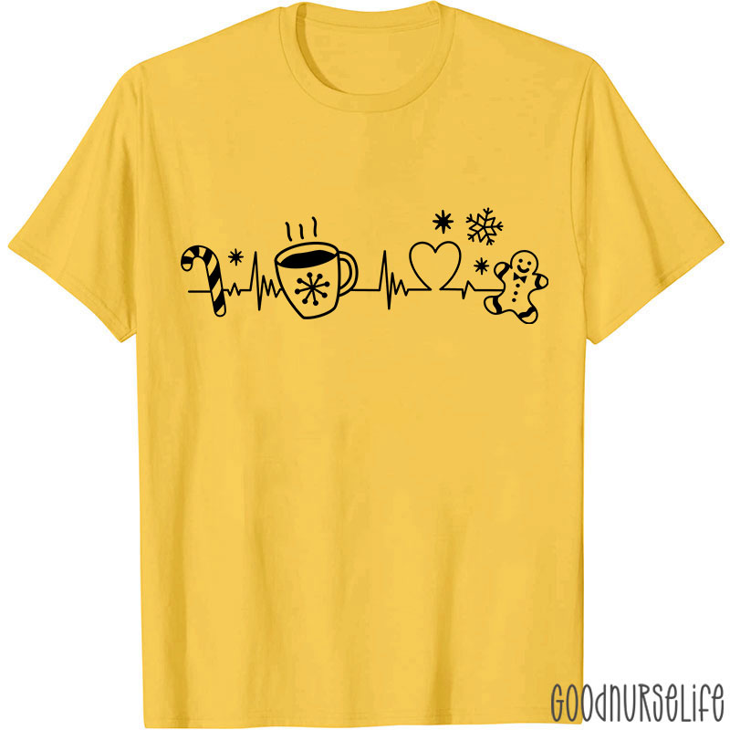 Christmas Heartbeat Nurse T-Shirt