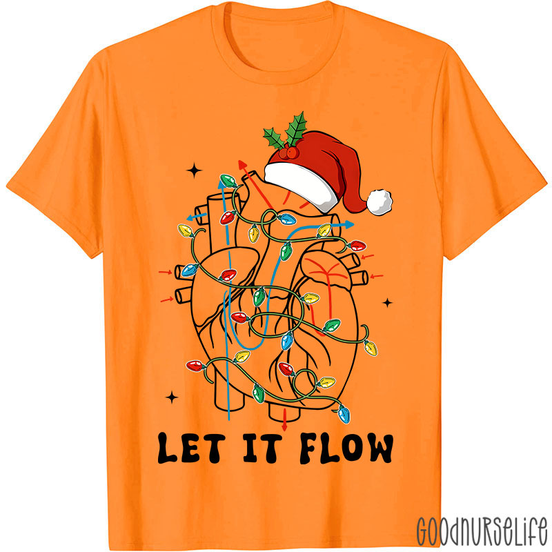 Let It Flow Christmas Light Nurse T-shirt