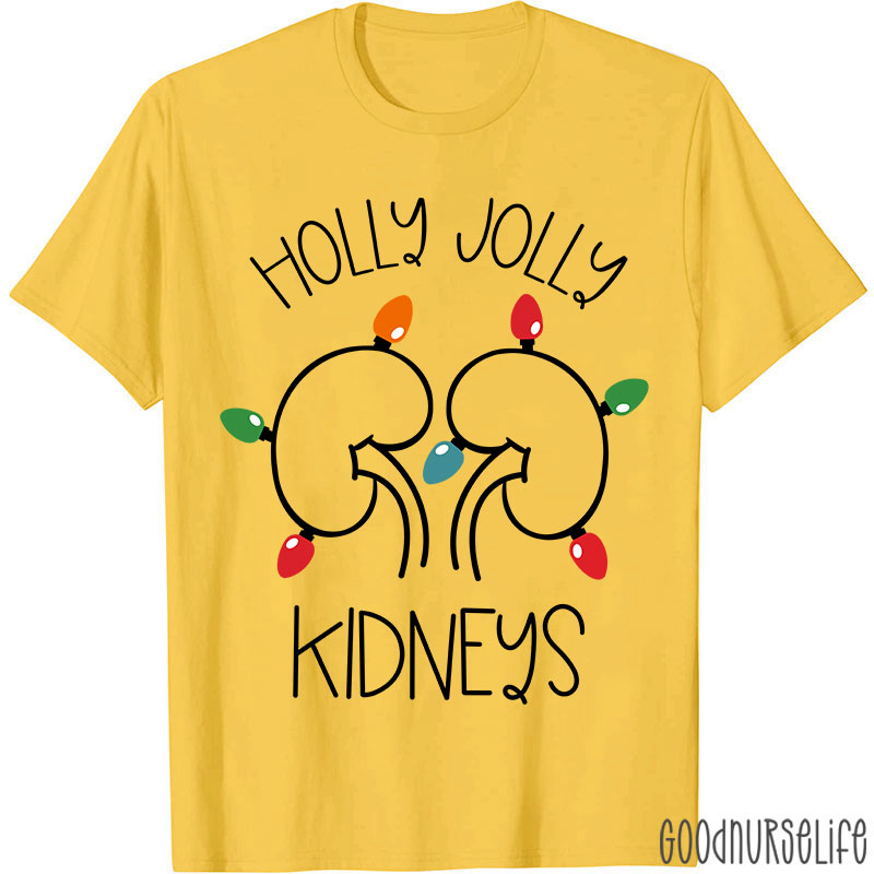 Holly Jolly Kidneys Nurse T-shirt