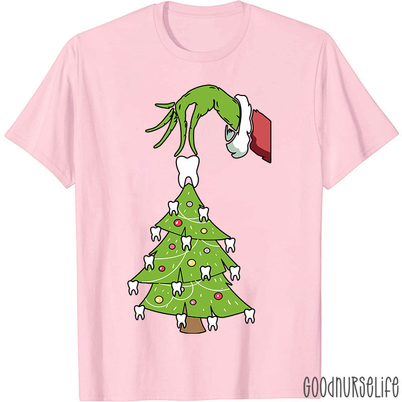 Xmas Teeth Tree Nurse T-shirt