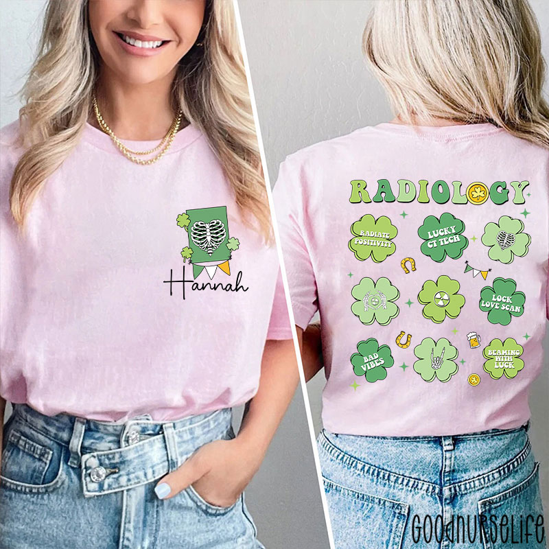 Personalized Lock Love Scan Nurse Two Sided T-Shirt