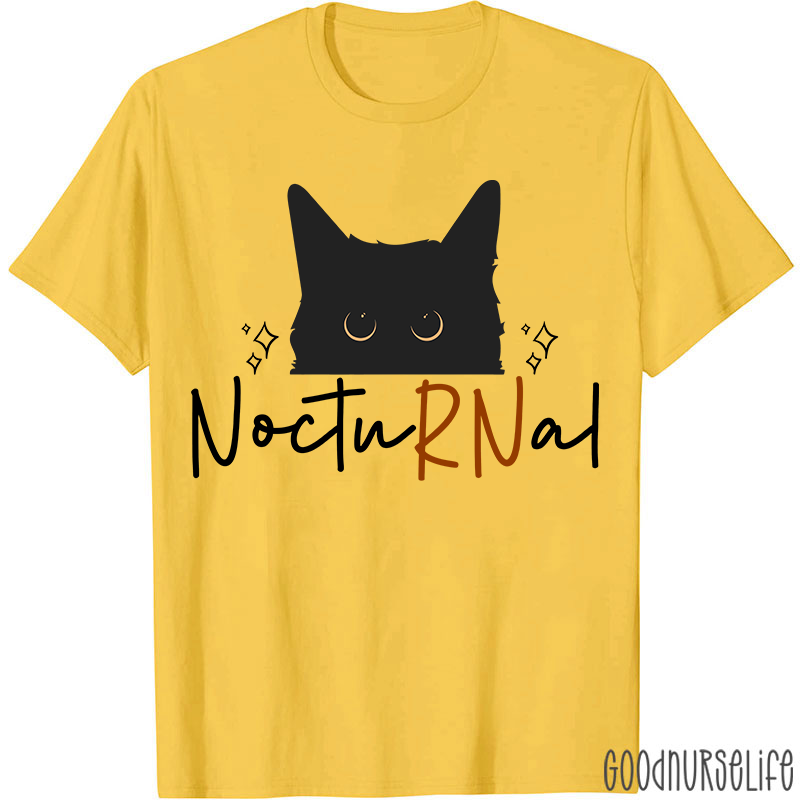Black Cat Nocturnal Nurse T-Shirt