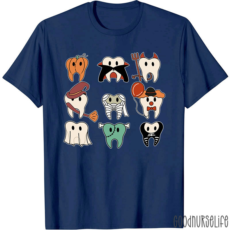 Halloween Tooth Queue Dental T-Shirt