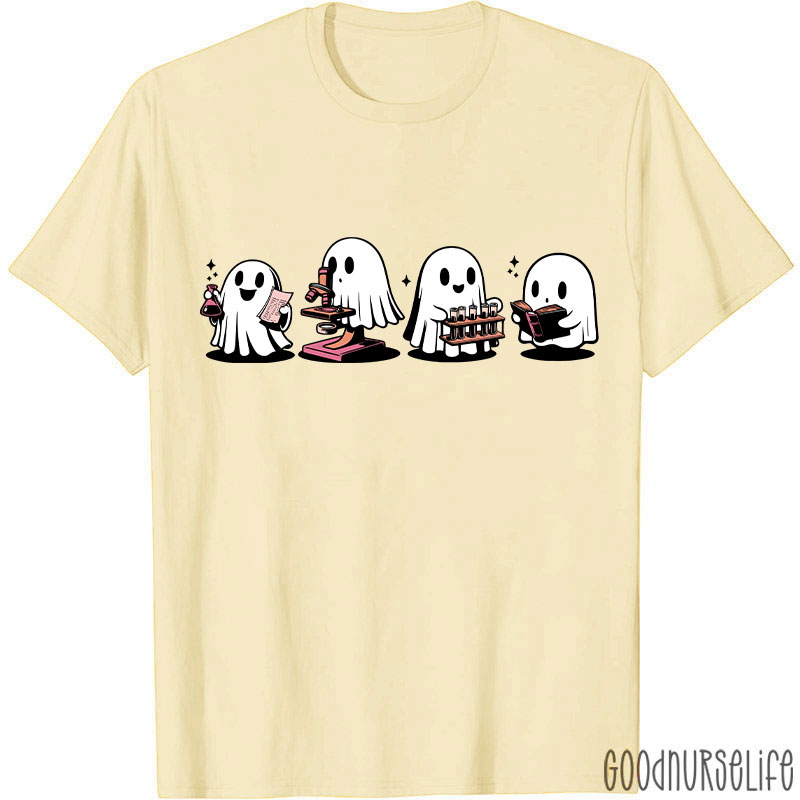 Halloween Cute Ghost Laboratory T-Shirt