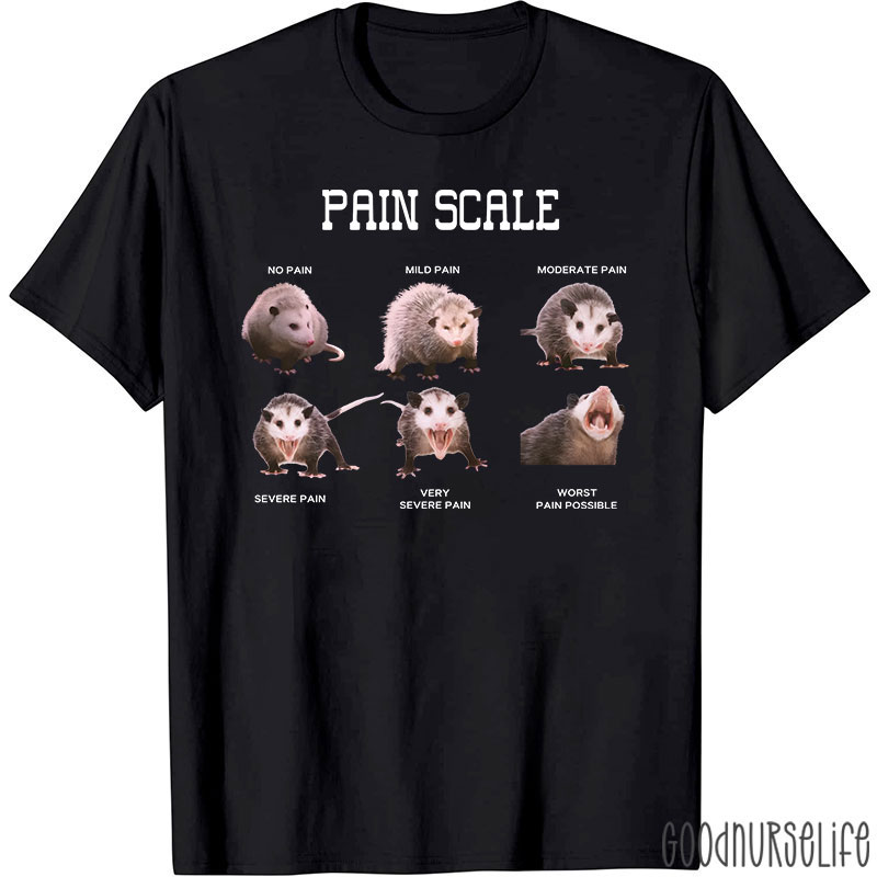 Funny Nurse Pain Scale Pain Assessment Nurse T-Shirt