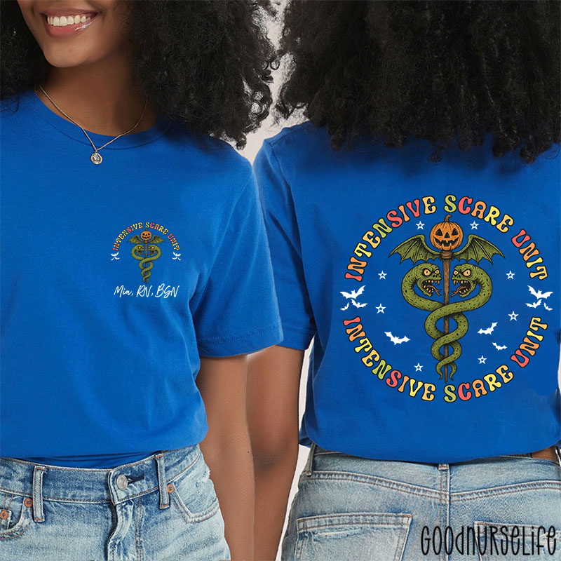 Personalized Intensive Scare Unit Two Sided T-Shirt