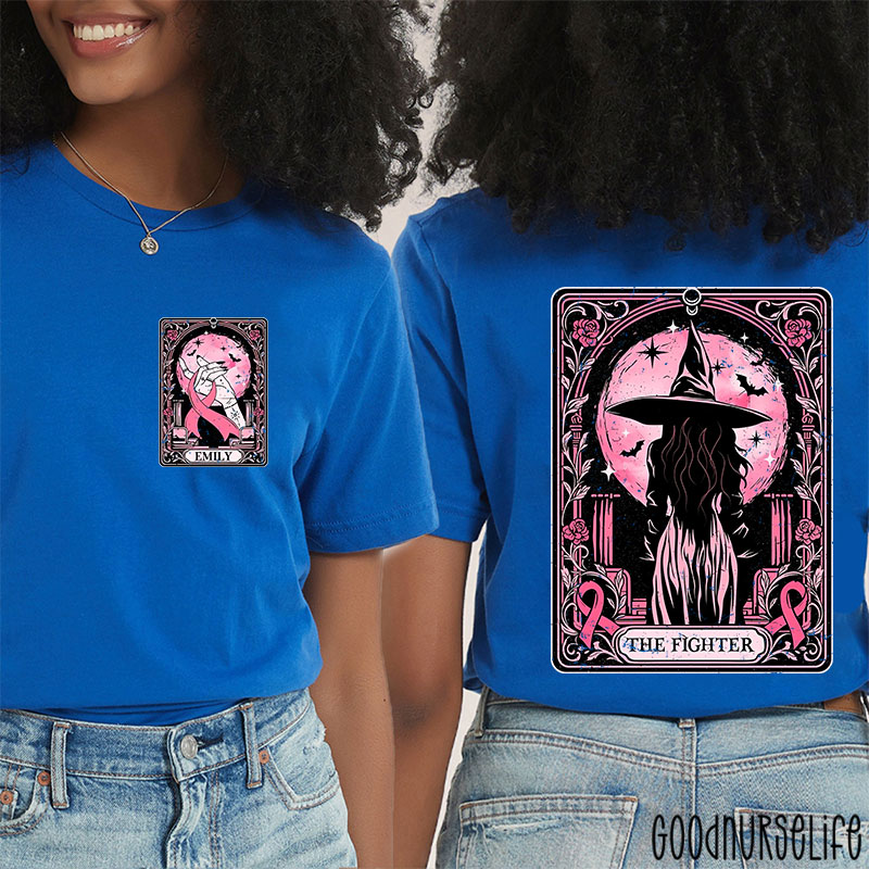Personalized The Fighter Tarot Nurse Two Sided T-Shirt