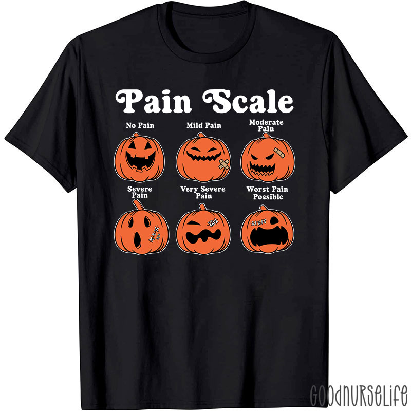 Pumpkin Pain Scale Nurse T-Shirt
