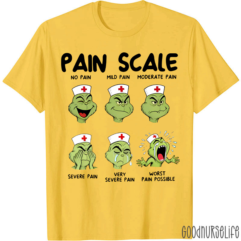Funny Mean Nurse Pain Scale Nurse T-Shirt