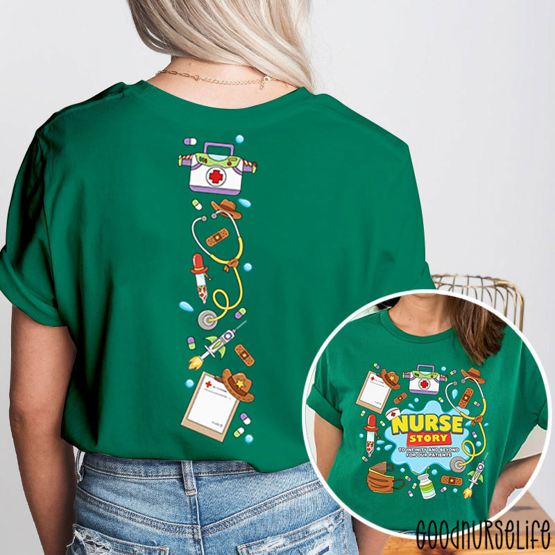 Nurse Story Medical Equipment Two Sided T-Shirt