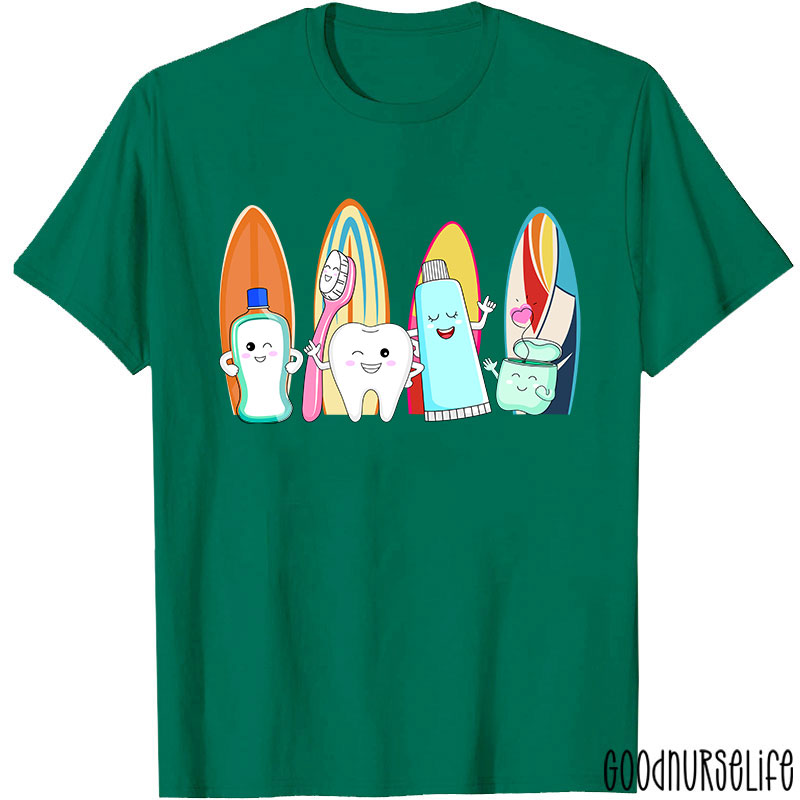 Tooth Teeth Swim And Sun Beach Summer Dentist T-Shirt