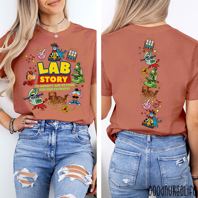 To Infinity And Beyond For Our Patients Lab Story Two Sided T-Shirt