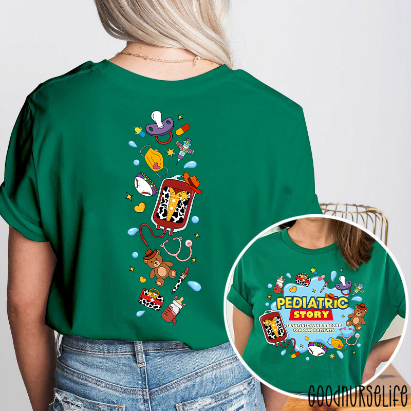 Pediatric Story To Infinity And Beyond Two Sided T-Shirt