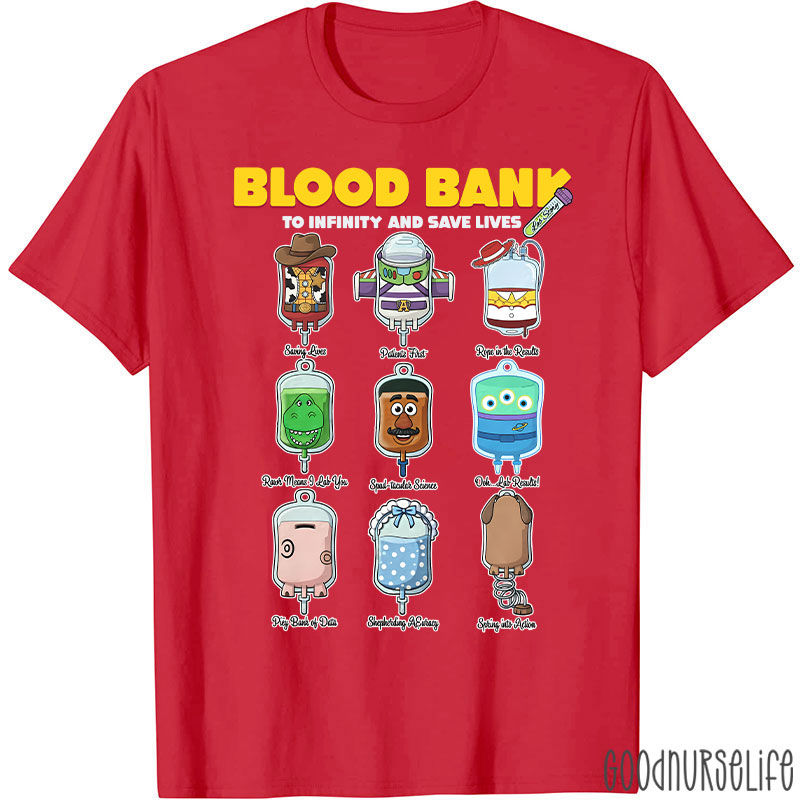 Blood Bank To Infinity And Save Lives T-shirt