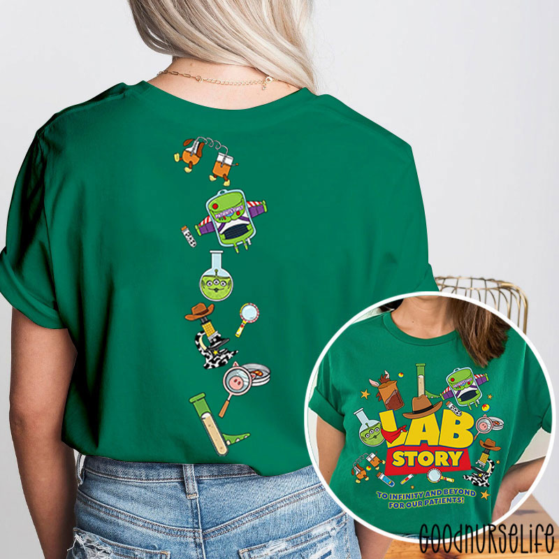 Medical Lab Tech Team Lab Week Two Sided T-Shirt