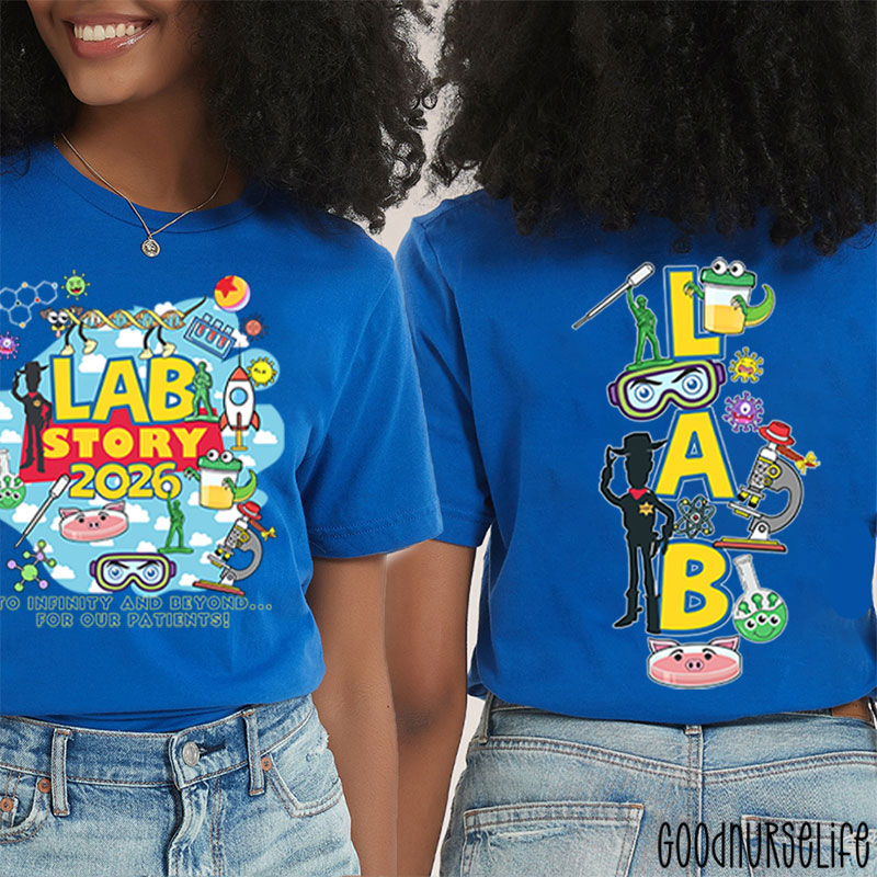 Funny Lab Grop Lab Story 2026 Two Sided T-Shirt