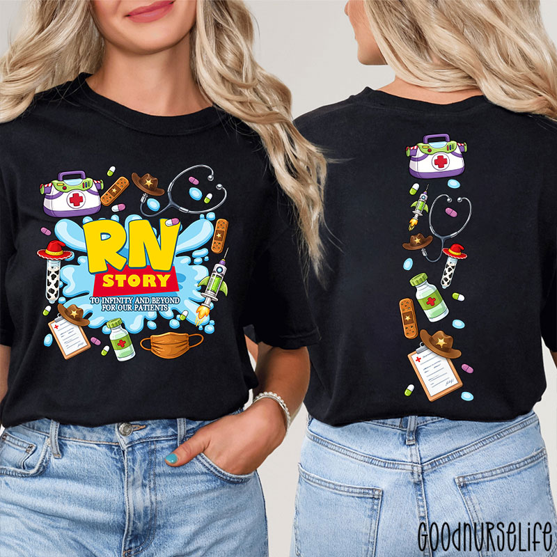 Personalized Story To Infinity And Beyond Two Sided T-Shirt