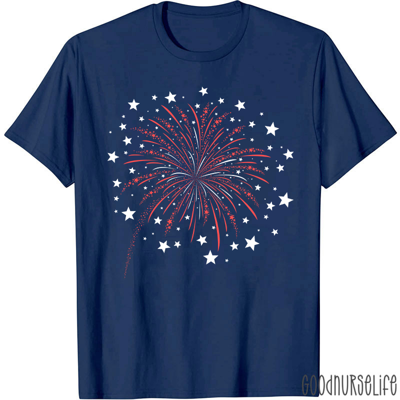 4th Of July Firework Nurse T-Shirt