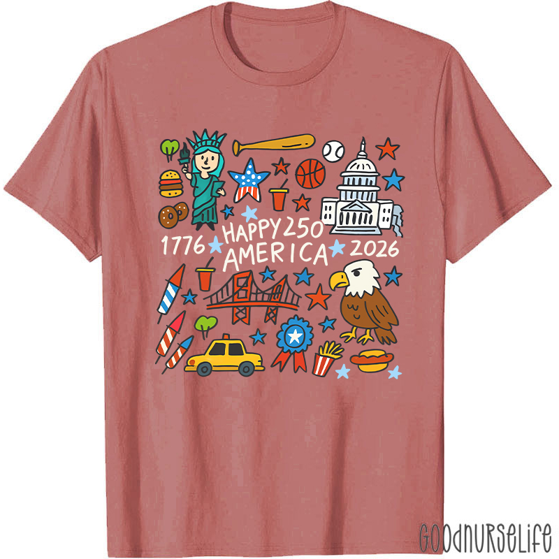 Comfort Colors America 250th Anniversary Nurse T-Shirt