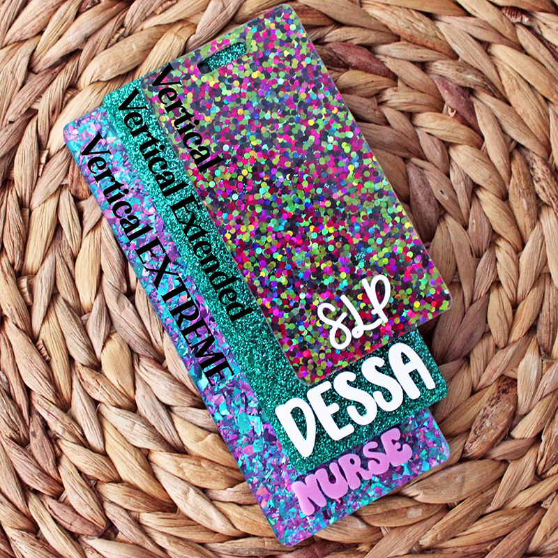 Personalized Glitter Badge Buddy