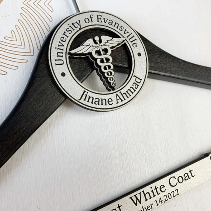 Personalized Name Medical Student Caduceus Hanger