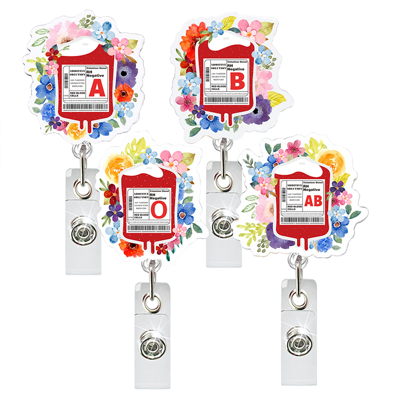 Flower Infusion Bag Nurse Badge Reel