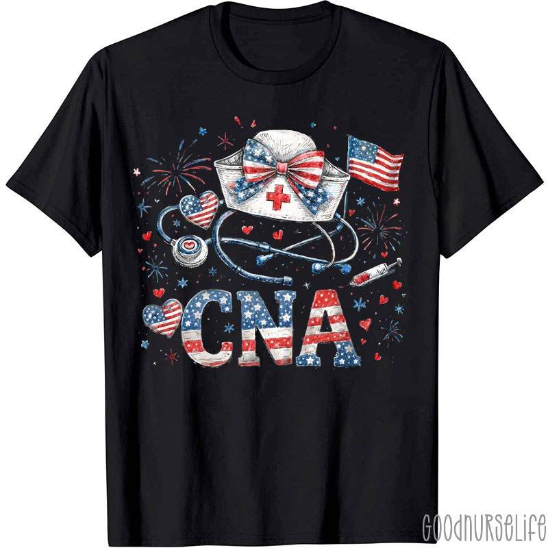 Personalized Patriotic Fourth Of July Nurse T-Shirt