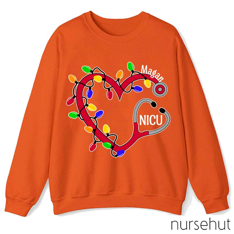 Personalized Christmas Lights Nurse Sweatshirt