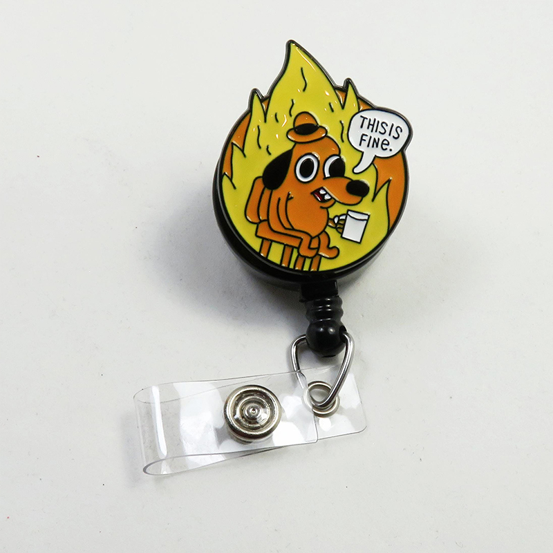This Is Fine Nurse Badge Reel