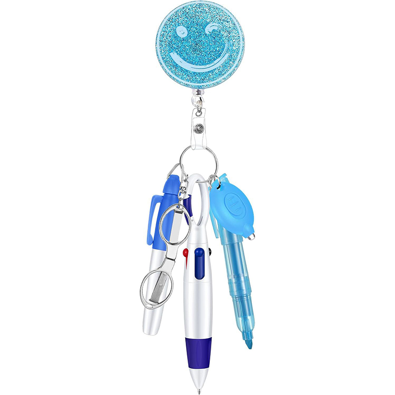 Glitter Smiley Nurse Badge Reel