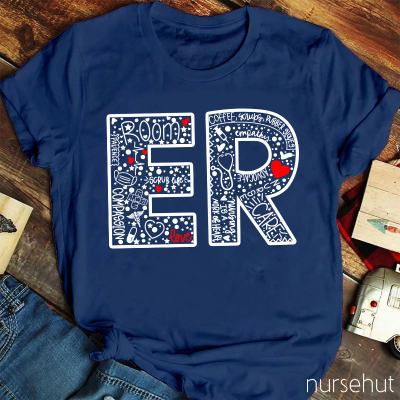 Personalized RN Love Care Compassion Empathy Nurse T-Shirt