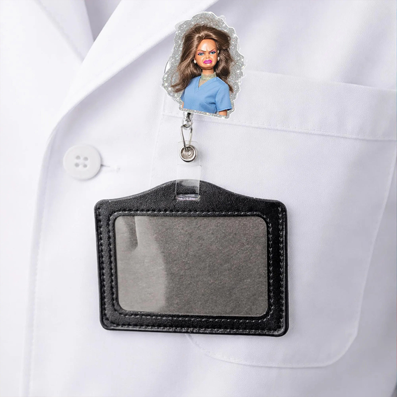 Cringe Doll Nurse Badge Reel