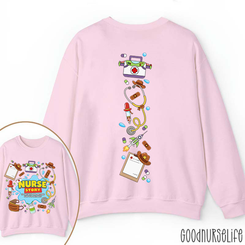 Nurse Story Medical Equipment Two Sided Sweatshirt