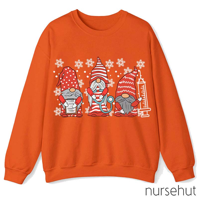 Gnomes Christmas Vibes Nurse Sweatshirt