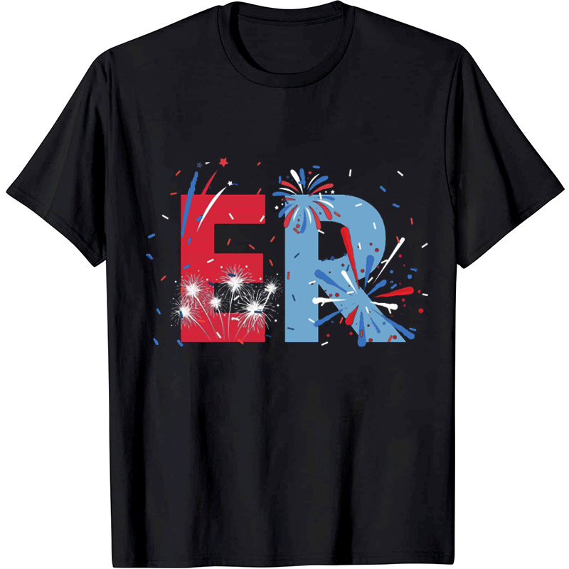 Personalized 4th Day Of July Firework Nurse T-Shirt