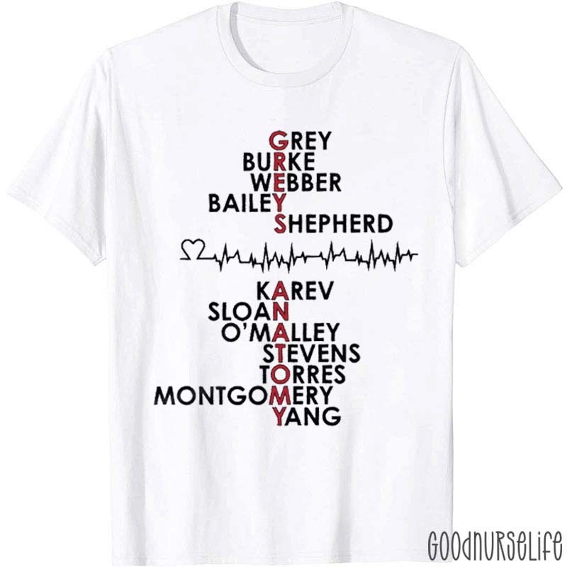 Grey's Anatomy Cast Crew Nurse T-Shirt