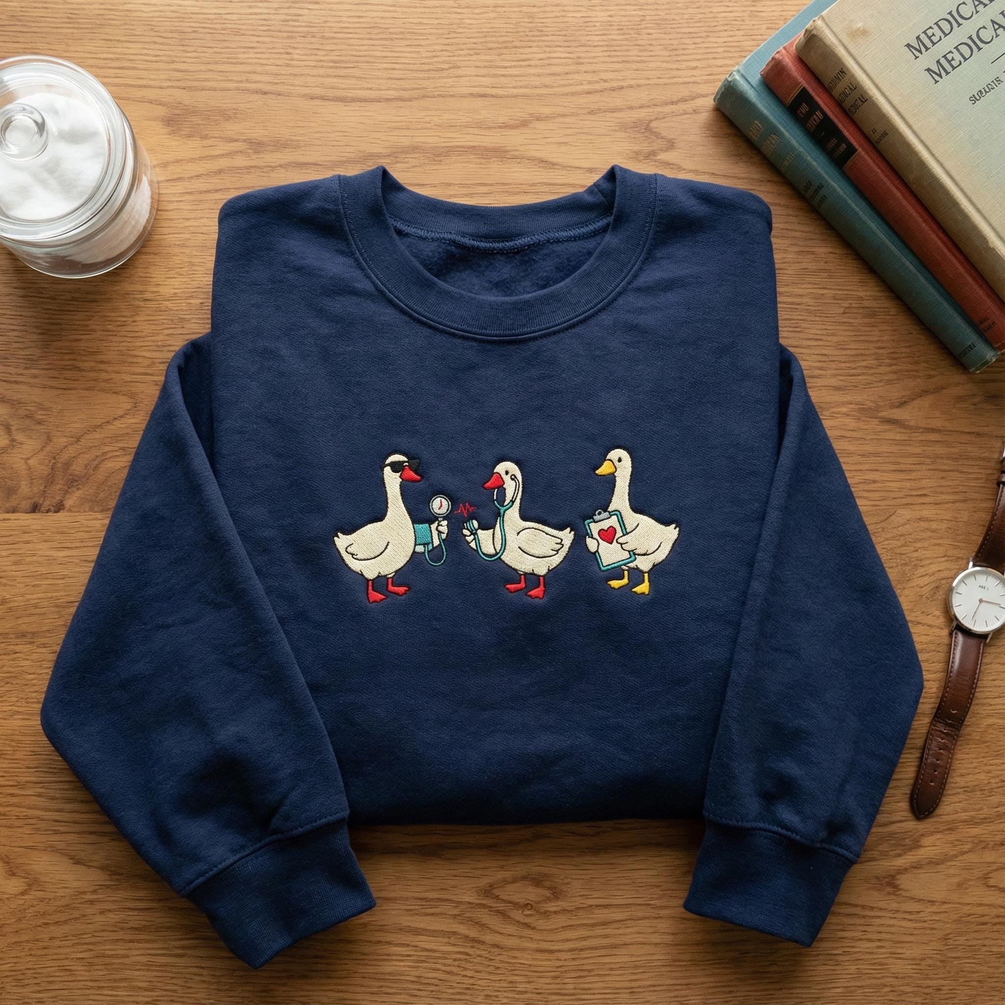 Embroidered Silly Goose Nurse Week Nurse Sweatshirt