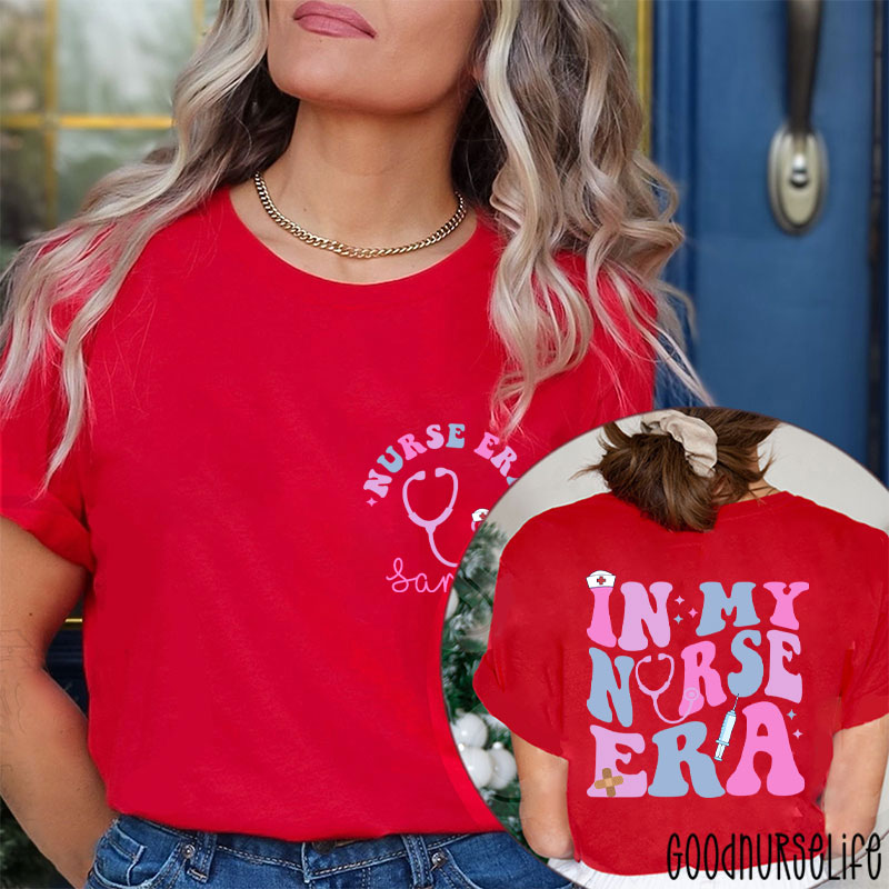 Personalized Stethoscope In My Nurse Era Nurse Two Sided T-Shirt