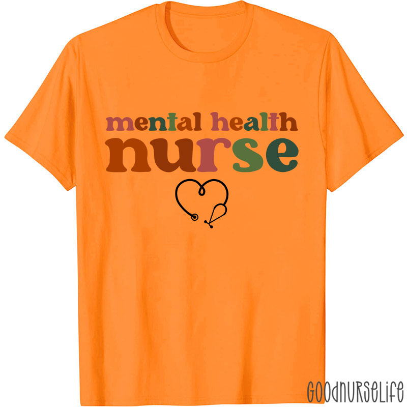 Stethoscope Mental Health Nurse T-Shirt