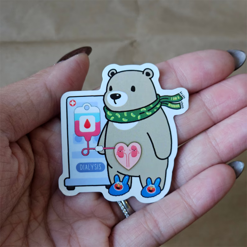 Bear Dialysis Nurse Stickers