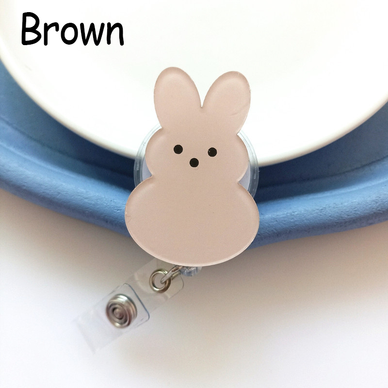 Cute Rabbit Acrylic Nurse Badge Reel