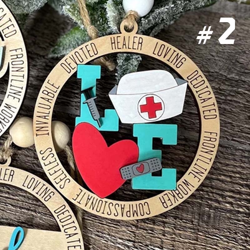 Christmas Appreciation Nurse Wooden Christmas Ornament