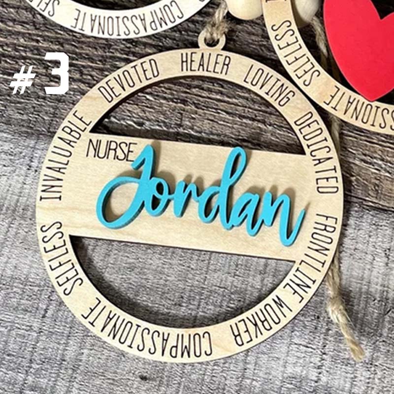 Christmas Appreciation Nurse Wooden Christmas Ornament