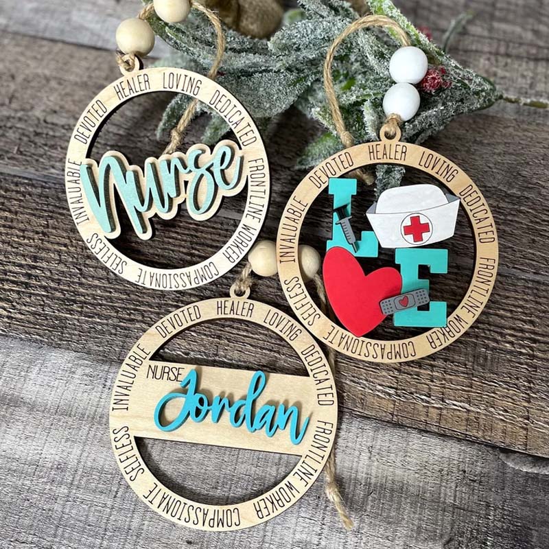 Christmas Appreciation Nurse Wooden Christmas Ornament