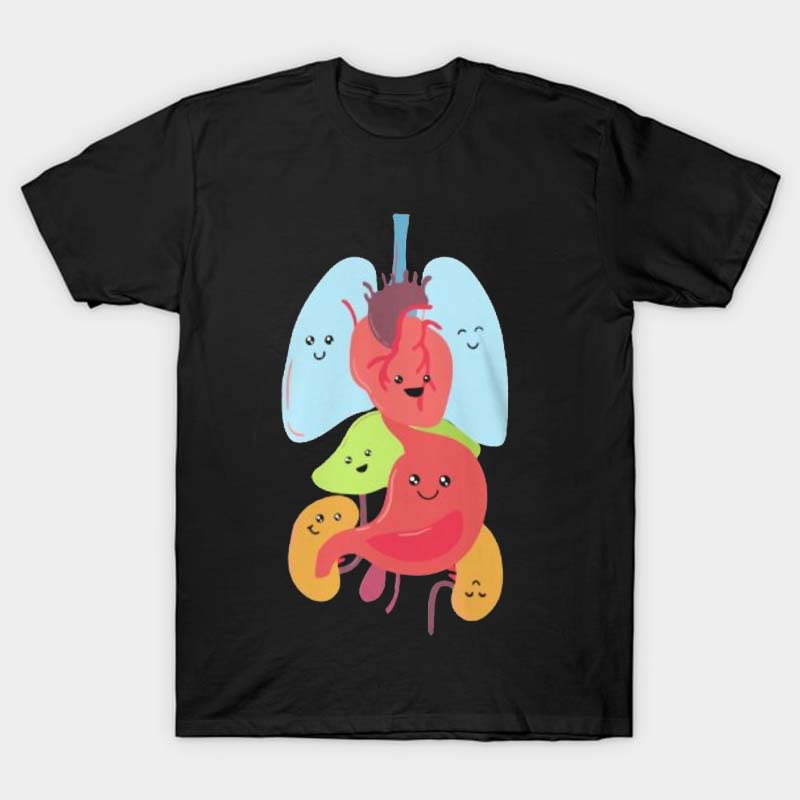 Cute Anatomy Internal Organs Nurse T-Shirt