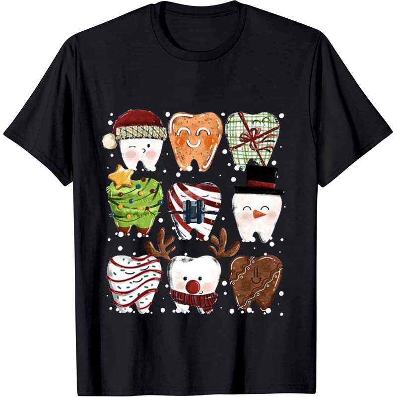 Cute Christmas Teeth Nurse T-Shirt