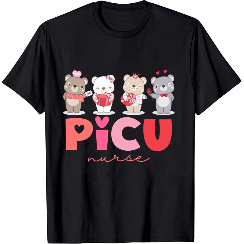 Cute Romantic Bears Nurse T-Shirt