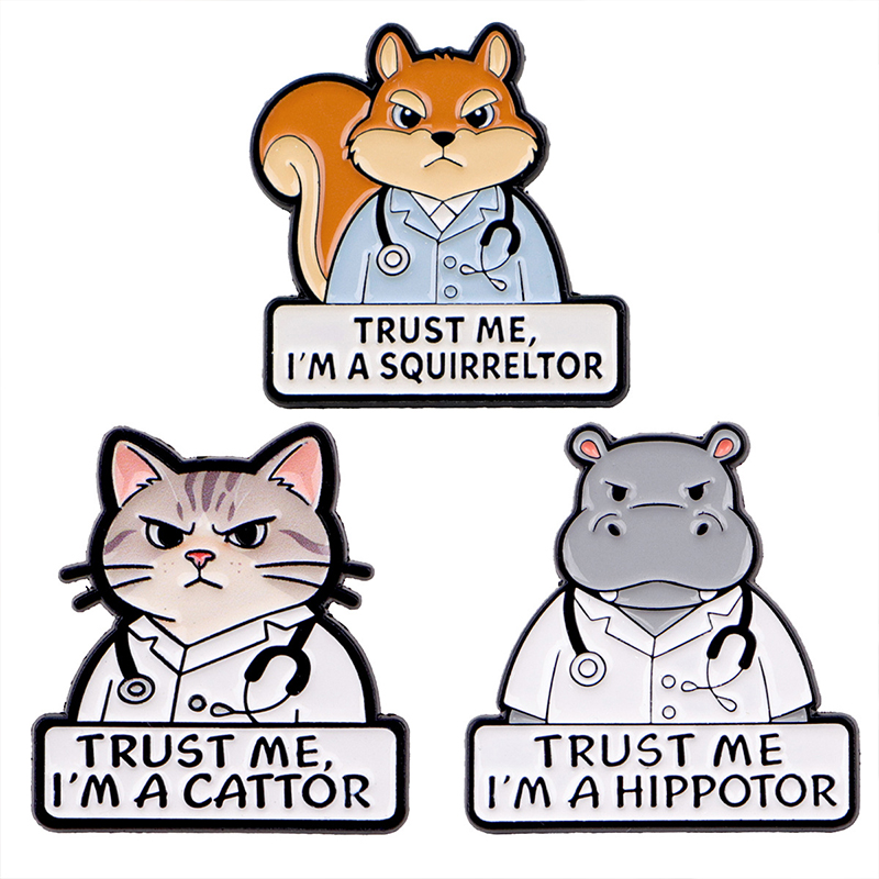 Cute Animal Doctor Quotes Nurse Pin