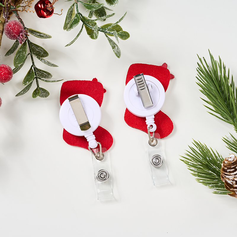 Personalized Name Bow Christmas Stockings Nurse Badge Reel